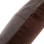 Bazar Bizar | De Four Panel Leather Kussenhoes - Chocolade - 40x40 thumbnail 4