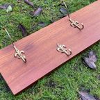 Vintage Houten Kapstok Met Messing Fleur-De-Lis Haken thumbnail 10