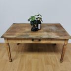 Oude Frans Houten Boeren Eettafel, Keukentafel, Tafel, Tuintafel thumbnail 11