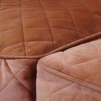 Luxe En Comfortabele Schapenleren 2.5 Zits Bank Van Topkwaliteit Met Oranje Stoffen Kussens thumbnail 16