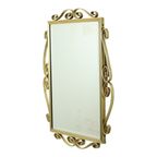 Hollywood Regency Spiegel Goudkleurig Metaal Facet Mid-Century 74Cm thumbnail 6