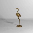 Mid-century Messing Kraanvogel Sculptuur Vintage, 1970s thumbnail 10