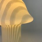 Witglazen Peill En Putzler Paddenstoel Tafellamp Met Zebraprint 1970 thumbnail 9