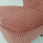 Artifort Clubfauteuil Roze Ribstof Cocktailstoeltje thumbnail 6