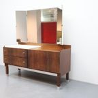 Vintage Kaptafel Palissander Drieluik Spiegel thumbnail 13