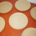 Vintage Grès Stoneware Breakfast Plates Or Dessert Plates * Set Of 6 thumbnail 2