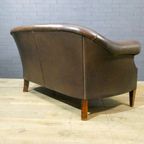 Vintage Leather 2-Seater Sofa In Dark Brown thumbnail 10