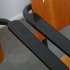 Set Van 8 Vintage Jaren ’60 Dutch Design Marko School/kantine/eetkamerstoelen Met Armleuningen thumbnail 2