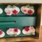 Complete Set Van 8 Porseleinen Plaats Kaarthouders In Originele Doos Crown Staffordshire thumbnail 10