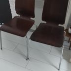 Vintage Stoelen Ikea Gilbert Bruin 2X thumbnail 2