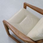 Fauteuil Leer + Hocker Poul Jeppesen Holstebro Denmark thumbnail 7