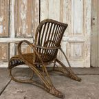 Rotan Dutch Design Fauteuil. Rohe. Vintage. Jaren ‘50. thumbnail 3