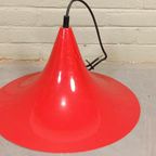 Vintage Heksenhoed Lamp Hanglamp, Rood thumbnail 3