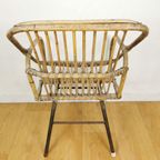 Vintage, Boho Mid Century Rieten Rotan Kinder Stoel. 1 thumbnail 8