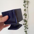 Vintage Bloempotje Bloempot Potje Keramiek Blauw Potje thumbnail 2
