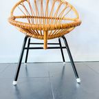 Vintage 60S Rattan Fauteuil Rohé Noordwolde / Gebroeders Jonkers - Design Dirk Van Sliedregt thumbnail 7