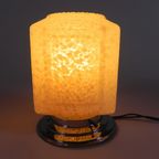 Art Deco Plafondlamp Met Roze Gewolkte Kap thumbnail 5