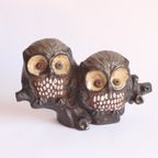 Ceramic Owls Sculpture By Elisabeth Vandeweghe For Perignem 1970S, Belgium. thumbnail 11
