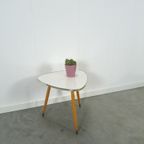 Hoge Bijzettafel Met Grijs Wit Formica Blad thumbnail 3