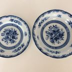 Twee Vintage Diepe Japanse Borden Van Blue Rose Fijne China thumbnail 6