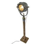 Antique Naval Searchlight Mounted On Brass Base - The Real Deal! - Fully Original And Rewired thumbnail 2