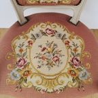 Brocante Vintage Gobelin Queen Ann Stoeltje, Fauteuiltje 03 thumbnail 20