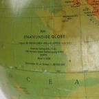 Vintage Wereldbol Eiken Basis Staatkundige Globe Hermann Haack Jaren 70 thumbnail 9