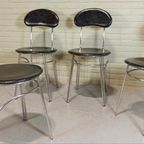 Set Van 4 Vintage Postmodern Italiaans Eetkamerstoelen thumbnail 9