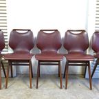 Mooi Set Van 5 Midcentury Vintage Retro Stoelen thumbnail 2