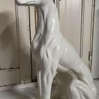 Italiaans Design Object: Greyhound, Keramiek, 74cm Hoog! thumbnail 7