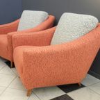 Set Of Pink And Grey Club Chairs 1960S thumbnail 6