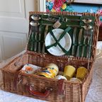 Vintage Picknickmand Van Optima England, Uniek & Duurzaam Gerestyled thumbnail 4