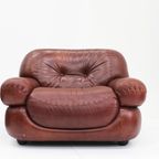 Set Sapporo Italiaanse Leren Fauteuils Mobil Girgi Jaren 70 thumbnail 7