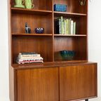 Scandinavisch Vintage Teak Fineren Boekenkast thumbnail 5