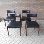 Set Van 4 Eetkamerstoelen Jaren 60 Bovenkamp Stoelen Aksel Bender thumbnail 4