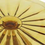 Art Deco Amber Taartschaal Gebak Schaal Depression Glass 27cm thumbnail 10