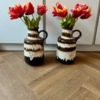 Ceramic Jug Vase By Scheurich West Germany (2X) thumbnail 13