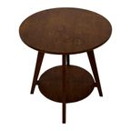 Art Deco Plantentafeltje Bijzettafeltje Eikenhouten thumbnail 6
