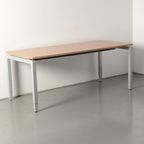 Solidesk Bureau, Kersen Havanna Blad, 180 X 80 Cm, Hoogte Instelbaar Onderstel thumbnail 2
