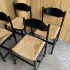 Set/4 Vintage Pastoe Eettafelstoel Mid Century ‘70 Design thumbnail 5