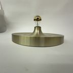 Mid Century Design Gold Wall Lamp Disc , 1970’S thumbnail 4