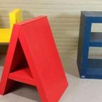 Vintage Set Van Flototto Letters Boekenplanken Pop Art thumbnail 9