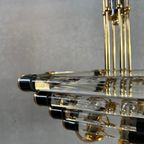 Vintage Bakalowits & Sohne Black/gold Hexagon Chandelier thumbnail 7