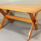 Vintage Scandinavisch Design Grenen Eettafel / Tafel thumbnail 6