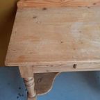 Brocante Vintage Grenen Houten Wastafel Meubel, Bureau thumbnail 6