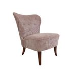 Vintage Artifort Theo Ruth Cocktail Fauteuil | Roze Rib thumbnail 6