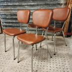 Set Retro Stoelen Frans Design 60S 4 Stuks thumbnail 5