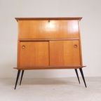 Secretaire Met Schuifdeuren Op Ranke Poten, Jaren 50 thumbnail 4
