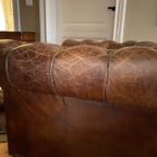 Vintage Chersterfield Club Fauteuil Cognac Leer thumbnail 4