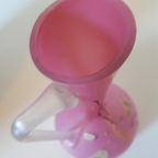 Vintage Glazen Vaasje Roze Vaas Italiaans Of Frans thumbnail 6